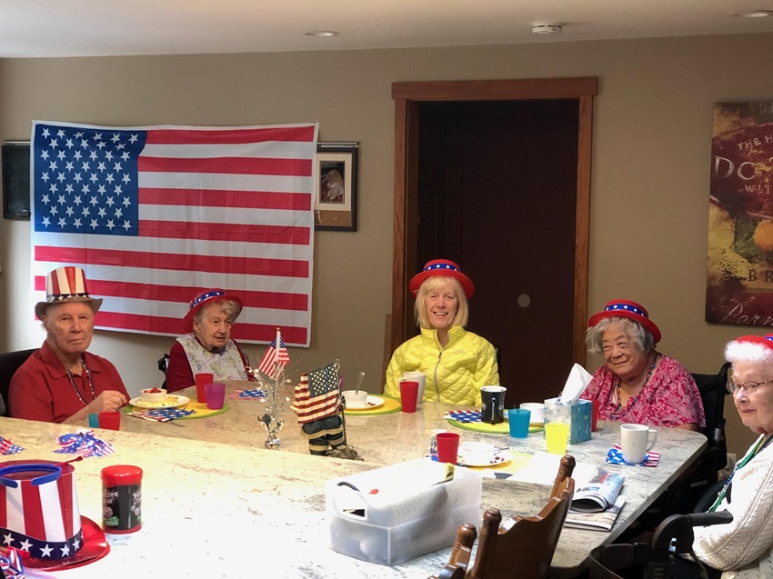 Group of Elders having a party